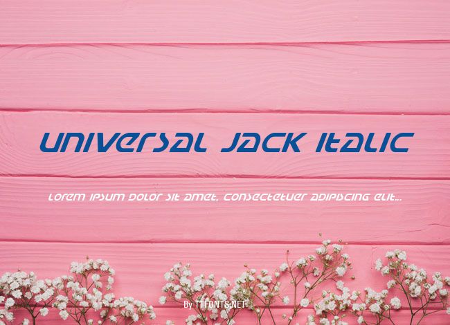 Universal Jack Italic example